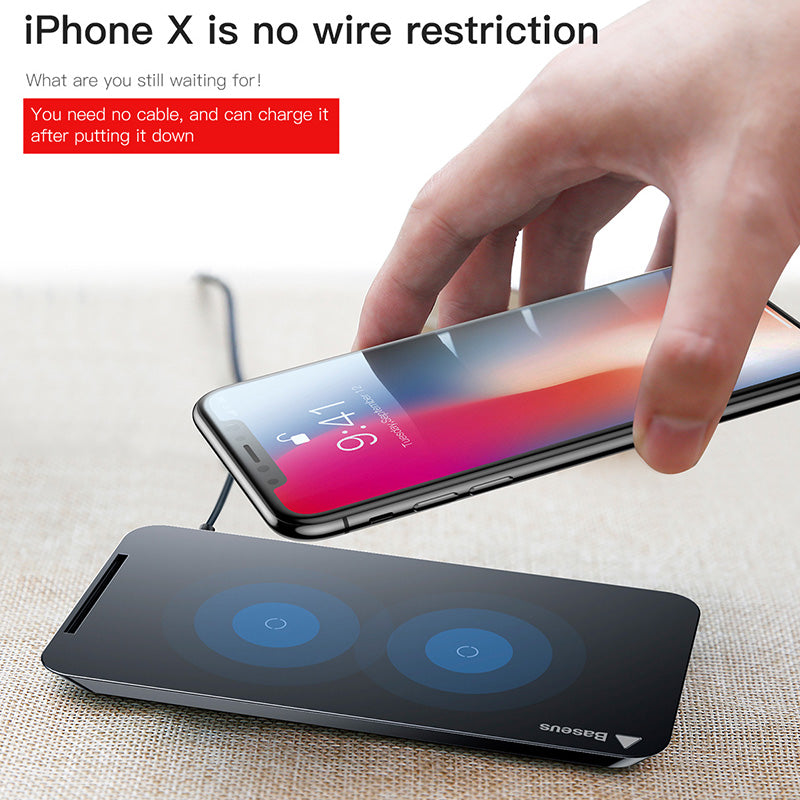 Qi Wireless Charger For iPhone X 8 Samsung Note 8 S8 Plus S7 S6 Edge Phone Fast Wireless Charging Docking Dock Station