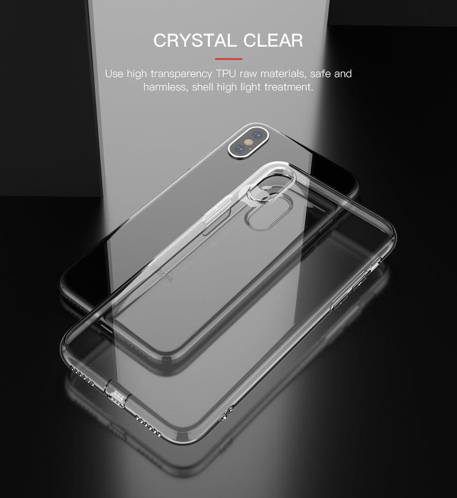 iphone x ultra thin case luxury transparent TPU Silicone Cover coque original Phone soft slim clear case Accessories 10