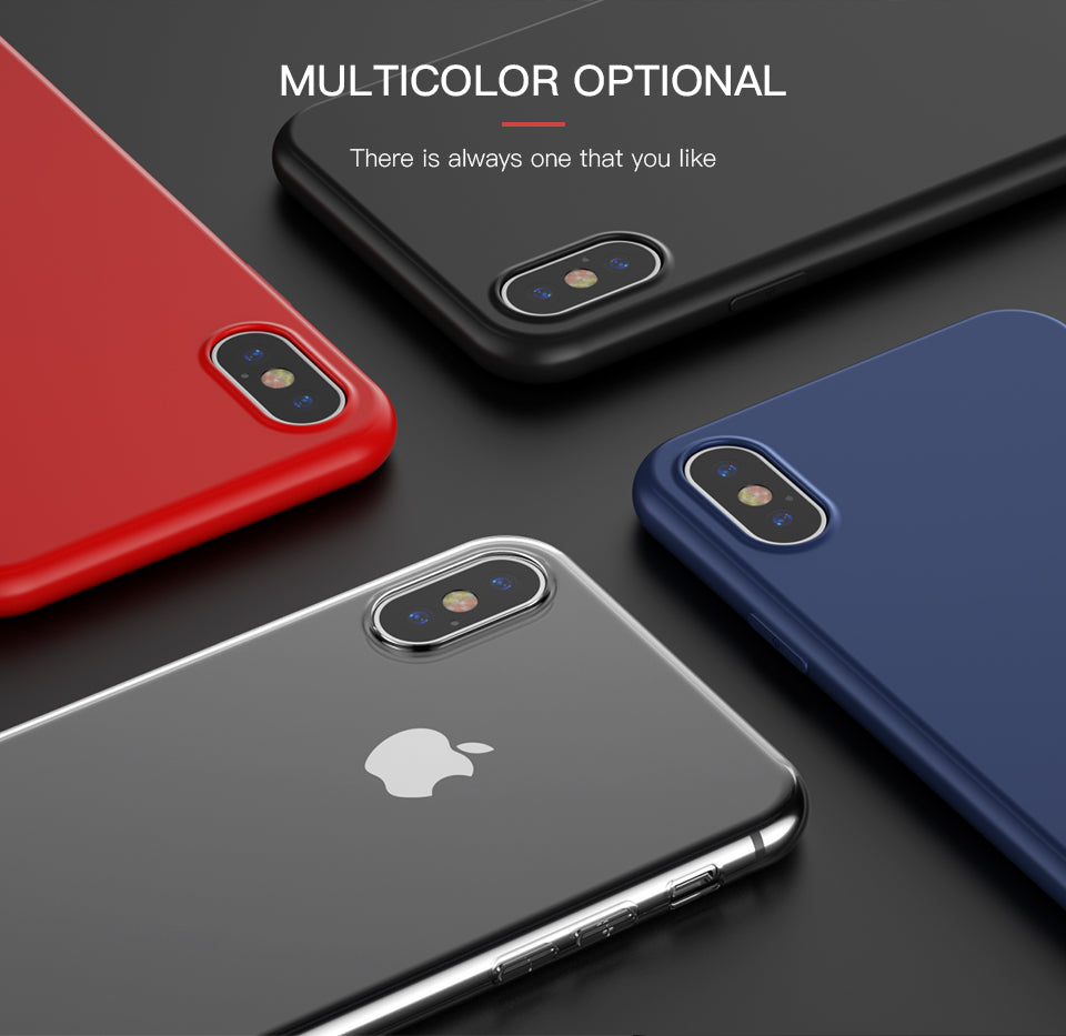 iphone x ultra thin case luxury transparent TPU Silicone Cover coque original Phone soft slim clear case Accessories 10