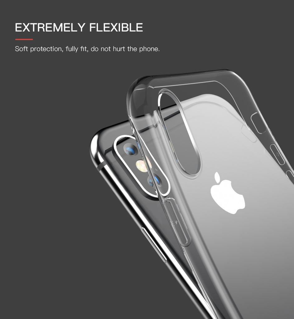 iphone x ultra thin case luxury transparent TPU Silicone Cover coque original Phone soft slim clear case Accessories 10