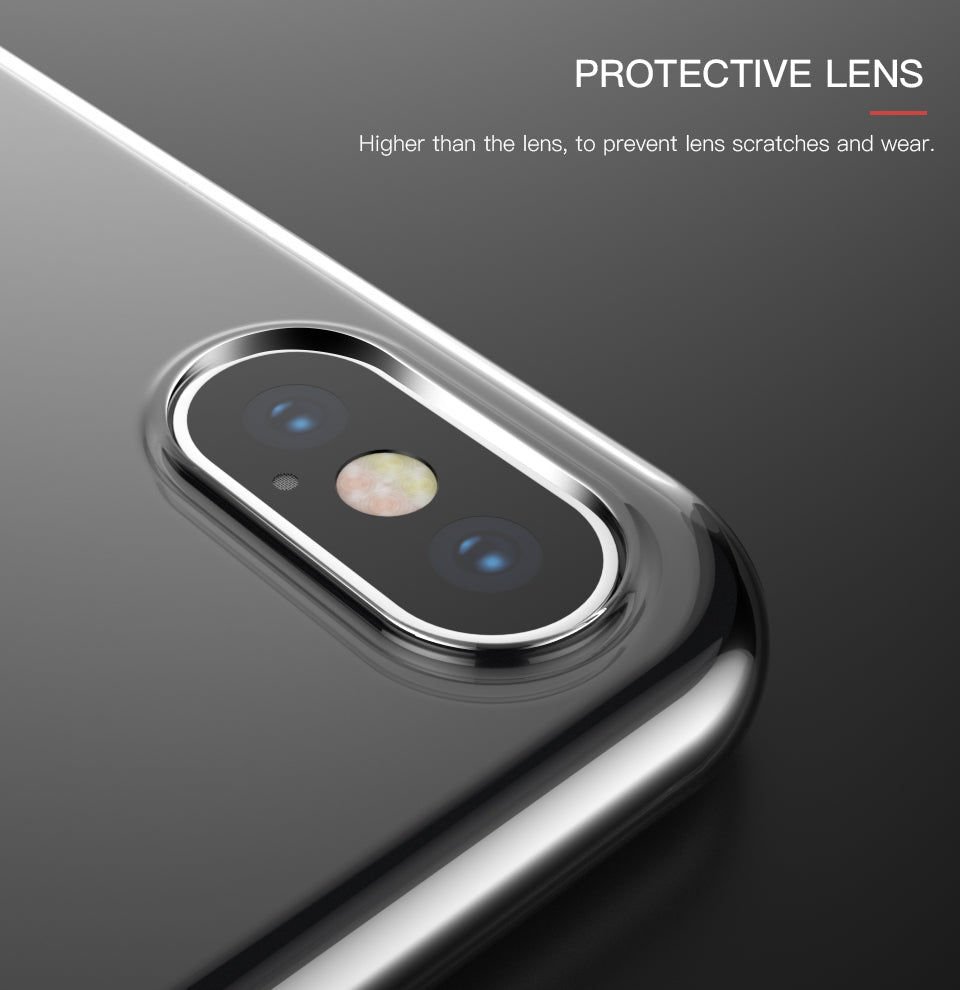 iphone x ultra thin case luxury transparent TPU Silicone Cover coque original Phone soft slim clear case Accessories 10