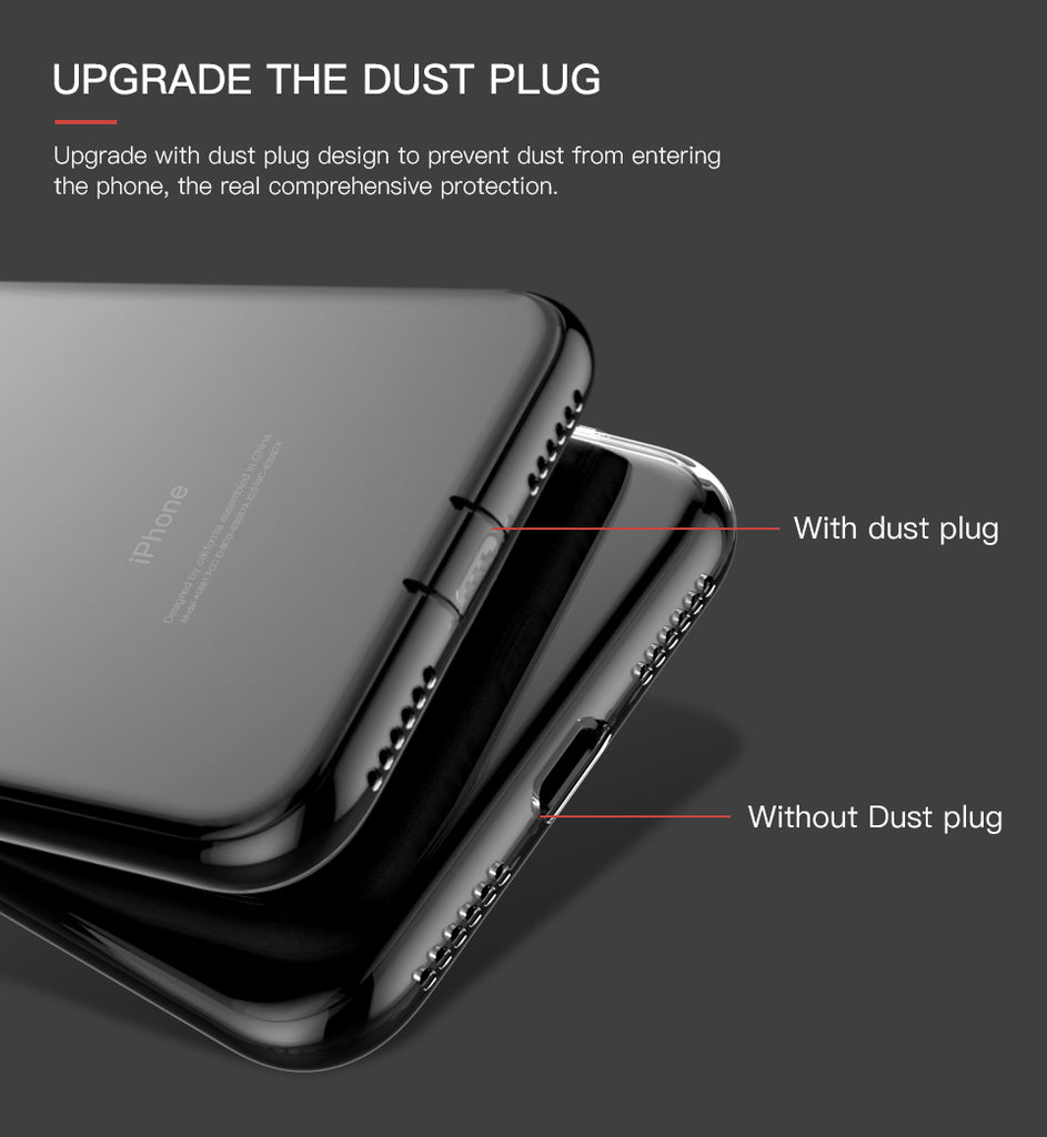 iphone x ultra thin case luxury transparent TPU Silicone Cover coque original Phone soft slim clear case Accessories 10