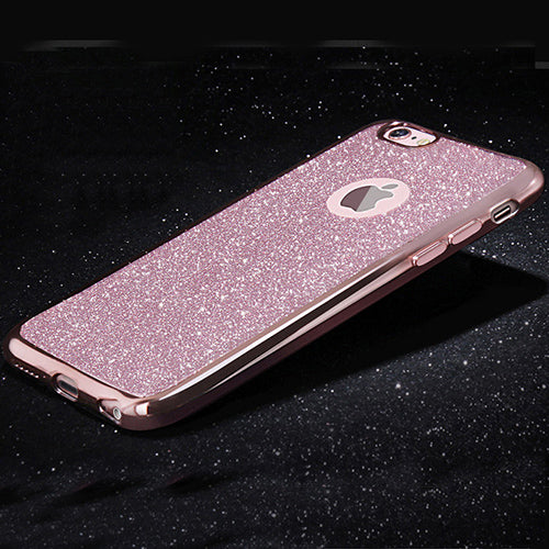 Kerzzil Luxury Clear TPU Phone Case For iPhone 7 & 8 Plus 6 6s 6 Plus SE X 5s Silicone Soft Plating Back Cover With Bling Card