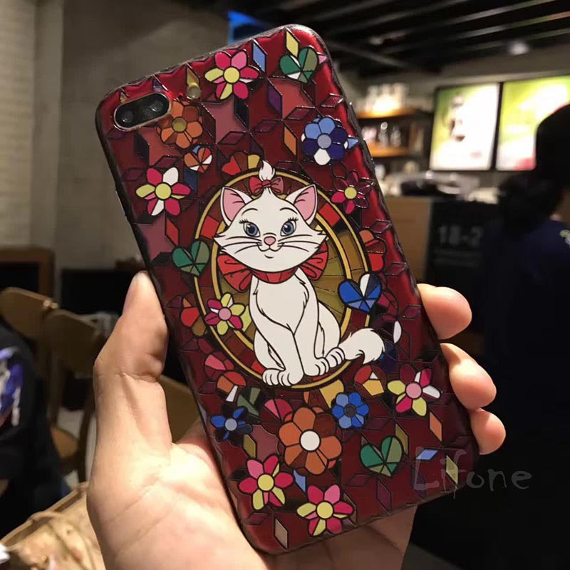 Matte 3D Relief Cute Mermaid Princess Phone Hard PC Cover Back For iPhone X 7 8 Plus