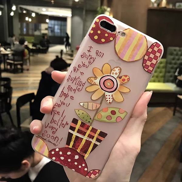 3D Relief Peach Lace Roses Flowers Phone Case For iPhone 7 6 6S Plus Soft TPU Back Cover Cases For iPhone X 6 6S 8 Plus