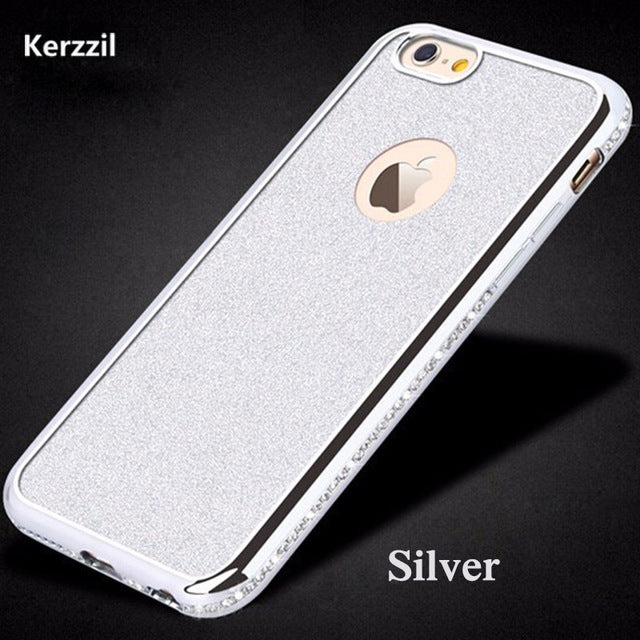 3D Diamond Rug Bumpers Soft TPU Case + Bling Card Cover For iPhone X 6 6S 7  8 Plus