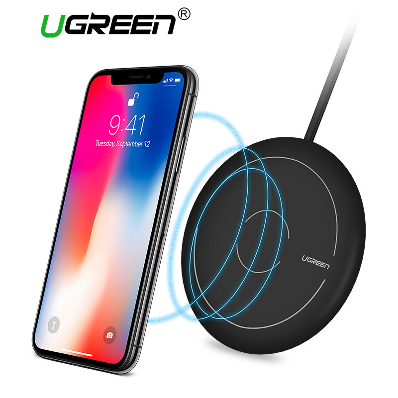 Ugreen Wireless Charger for iPhone 8/X /8 Plus 10W Qi Fast Wireless Charging Pad Wireless Charger for Samsung Galaxy S8/S7 /S8 +