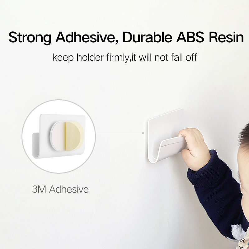 Universal Wall Mounted Phone Holder Charging Stand with 3M Adhesive for iPhone 8 X 7 Plus Samsung Galaxy Huawei Tablet