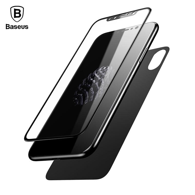 Front Back Premium Tempered Glass Film For iPhone X 3D Cover Rear Toughened Screen Protector Film Set For iPhone X 10