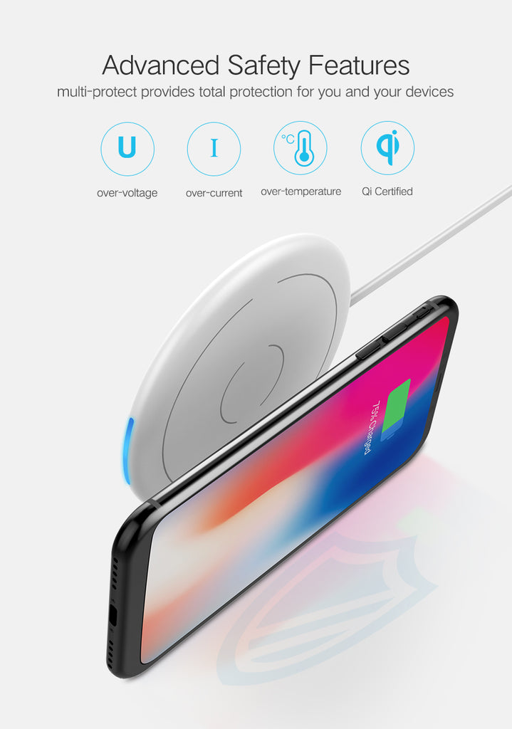 Ugreen Wireless Charger for iPhone 8/X /8 Plus 10W Qi Fast Wireless Charging Pad Wireless Charger for Samsung Galaxy S8/S7 /S8 +