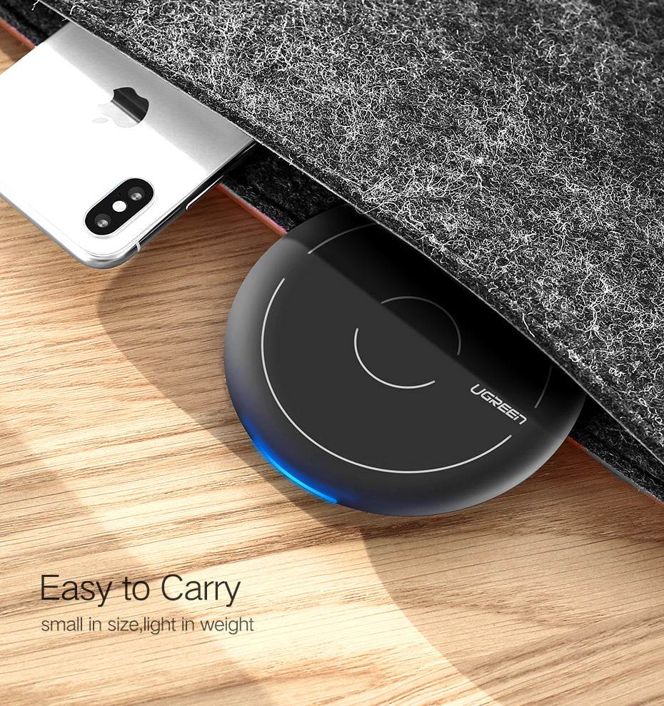 Ugreen Wireless Charger for iPhone 8/X /8 Plus 10W Qi Fast Wireless Charging Pad Wireless Charger for Samsung Galaxy S8/S7 /S8 +
