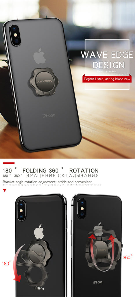 Universal Mobile Phone Stand 360 Finger Ring Desk Stand Holder Fit For Magnetic Car Bracket Luxury Phone Holder Stand
