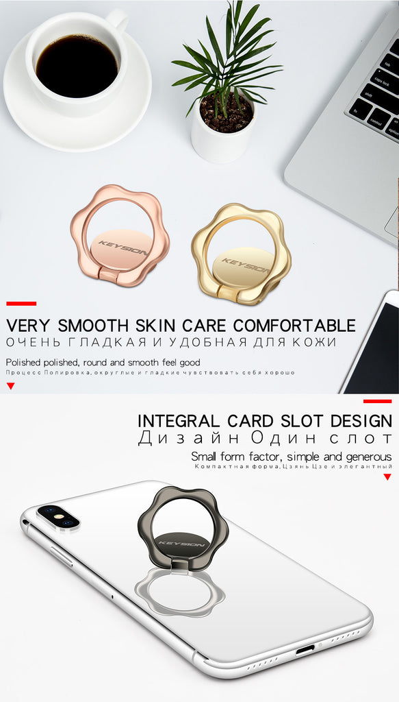 Universal Mobile Phone Stand 360 Finger Ring Desk Stand Holder Fit For Magnetic Car Bracket Luxury Phone Holder Stand