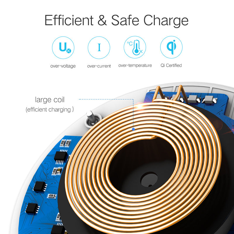 Ugreen Wireless Charger for iPhone 8/X /8 Plus 10W Qi Fast Wireless Charging Pad Wireless Charger for Samsung Galaxy S8/S7 /S8 +