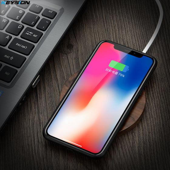 Qi Wireless Charger 10W KEYSION Wood fast Wireless Charger Charging Pad for Samsung Galaxy S8 S7 Note 8 for iPhone X 8 8Plus