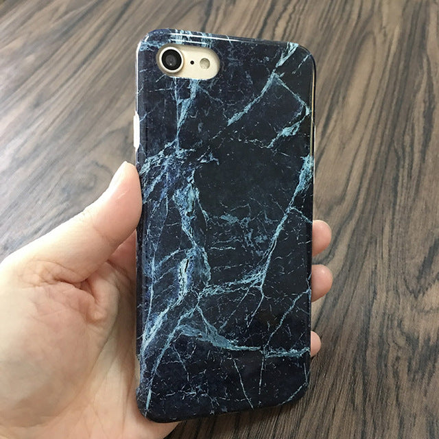 Marble Stone Gel Case For iPhone 7 6 6S Plus Soft Silicone Granite Cover Back For iPhone X, 8 Plus