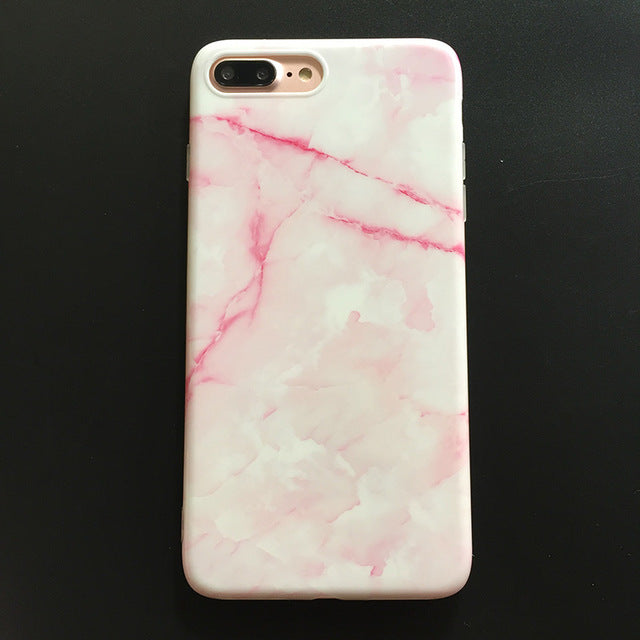 Marble Stone Gel Case For iPhone 7 6 6S Plus Soft Silicone Granite Cover Back For iPhone X, 8 Plus