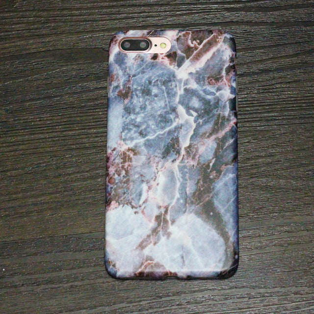 Marble Stone Gel Case For iPhone 7 6 6S Plus Soft Silicone Granite Cover Back For iPhone X, 8 Plus