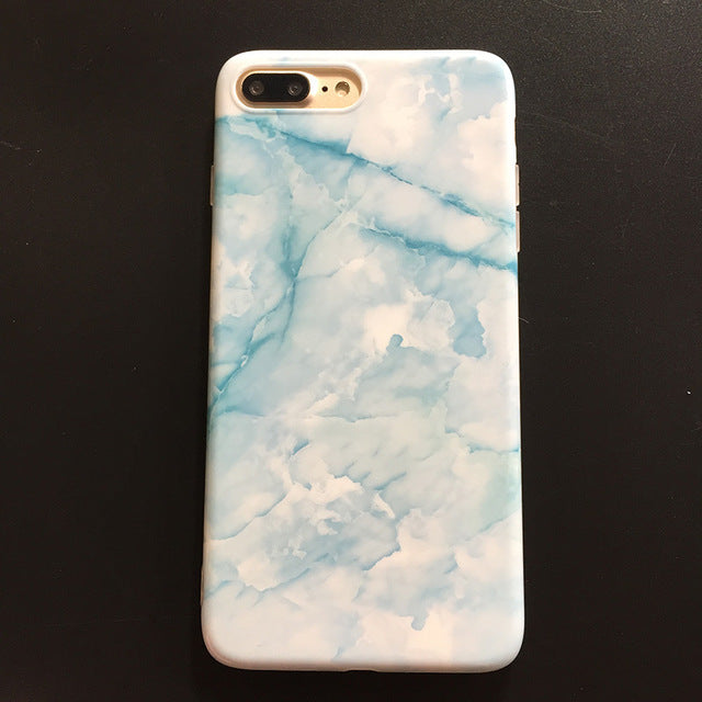 Marble Stone Gel Case For iPhone 7 6 6S Plus Soft Silicone Granite Cover Back For iPhone X, 8 Plus