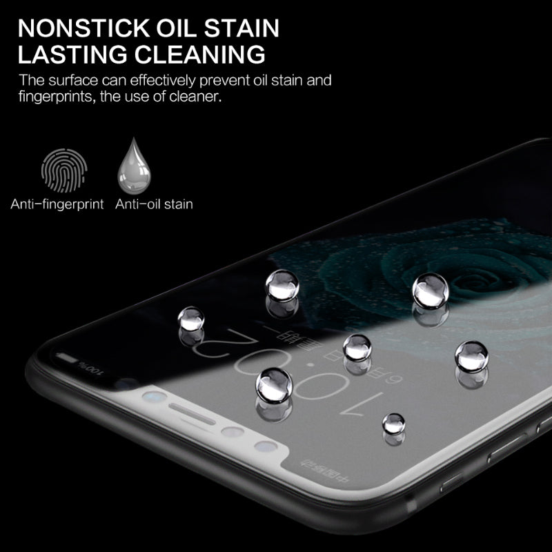 Pzoz for apple iphone x tempered glass for iphone 10 screen protector matte glass pack 4D package