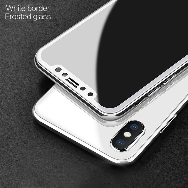 Pzoz for apple iphone x tempered glass for iphone 10 screen protector matte glass pack 4D package