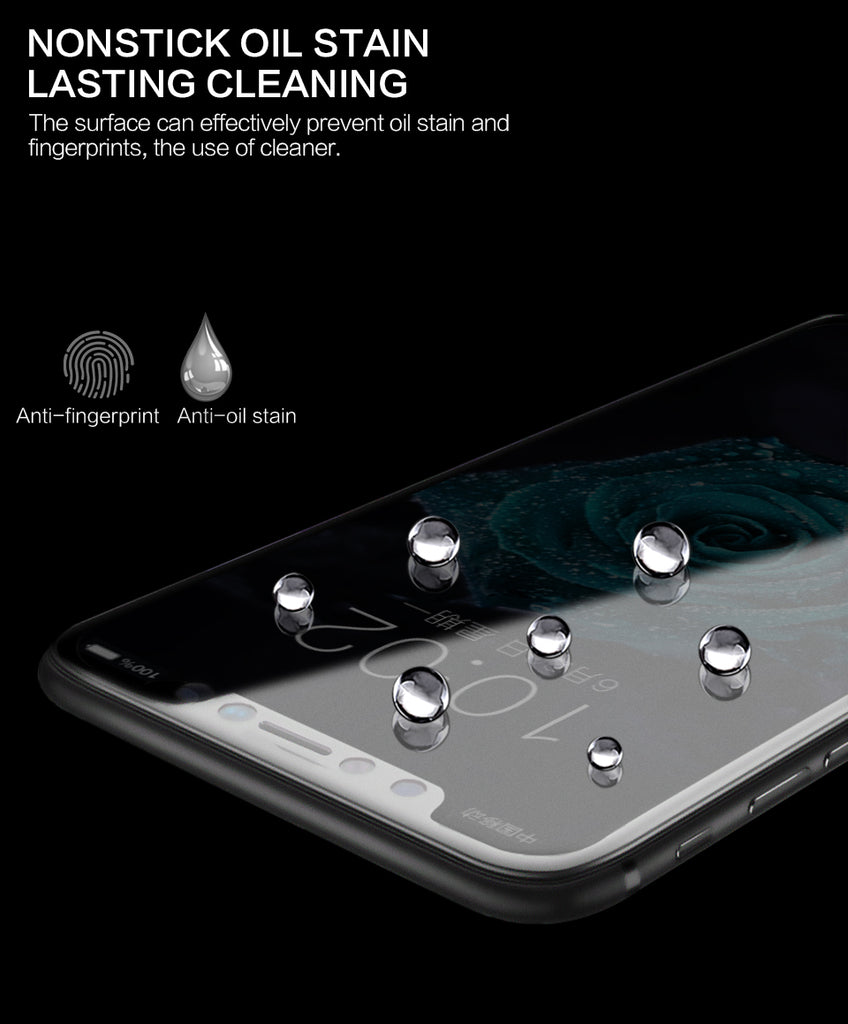 Pzoz for apple iphone x tempered glass for iphone 10 screen protector matte glass pack 4D package