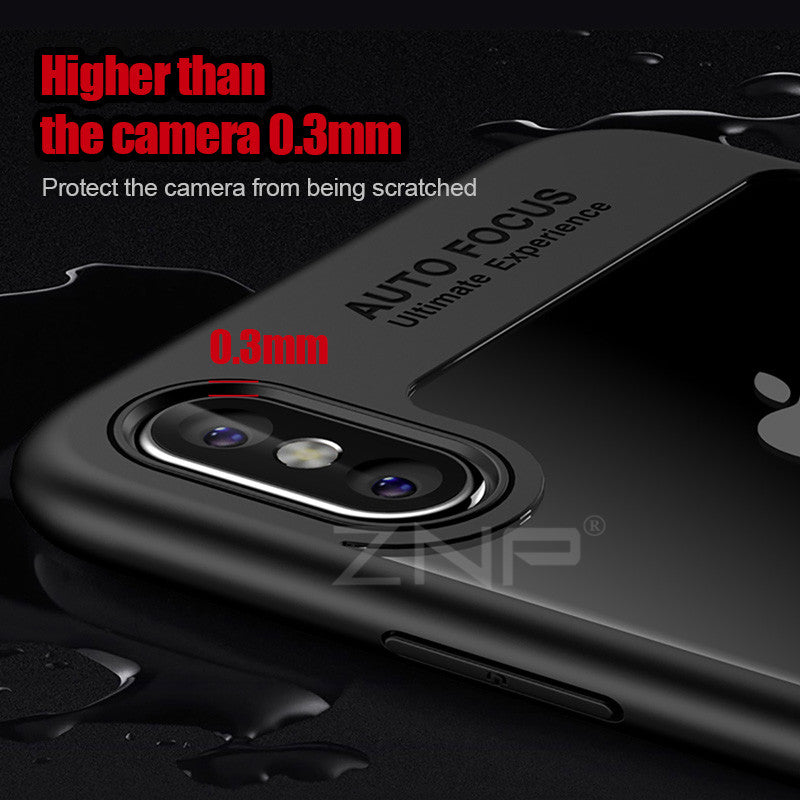 Case For iPhone 8 7 6 6s X Ultra Thin Capinhas PC & TPU Silicone Cover