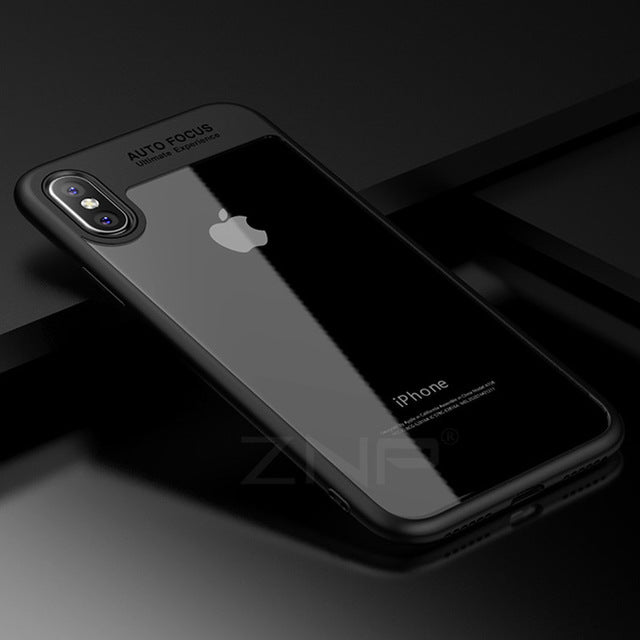 Case For iPhone 8 7 6 6s X Ultra Thin Capinhas PC & TPU Silicone Cover