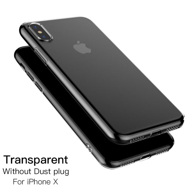 iphone x ultra thin case luxury transparent TPU Silicone Cover coque original Phone soft slim clear case Accessories 10