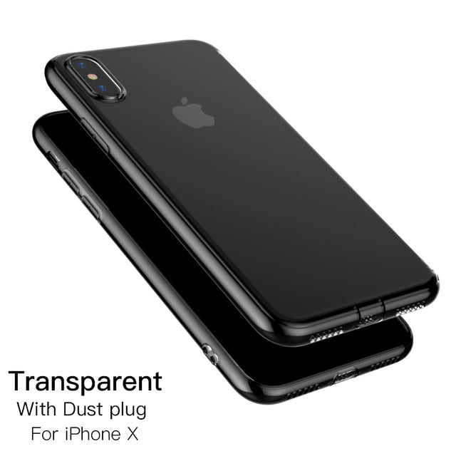 iphone x ultra thin case luxury transparent TPU Silicone Cover coque original Phone soft slim clear case Accessories 10
