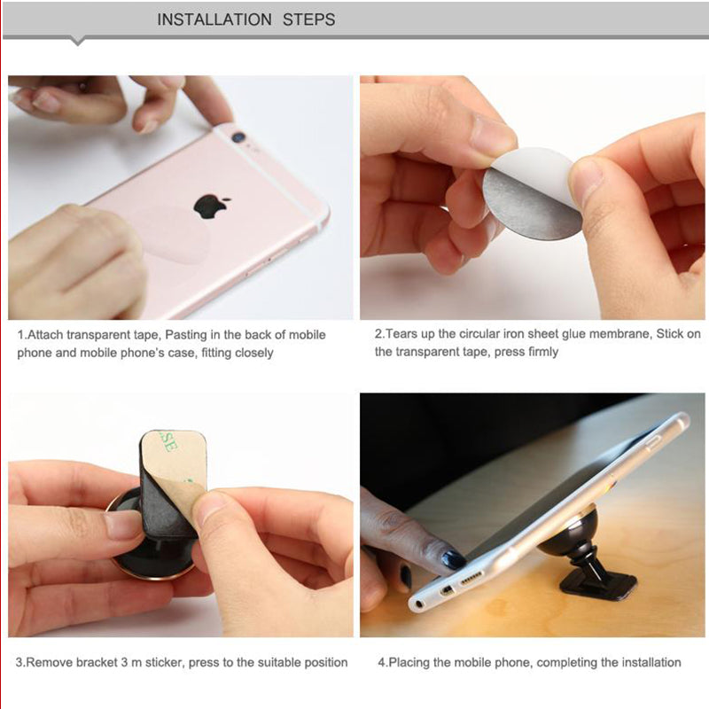 Mobile Phone Holder 360 Rotation Magnetic Car Phone Holder For iPhone 8 6 7 Samsung S8 Phone GPS Bracket Stand