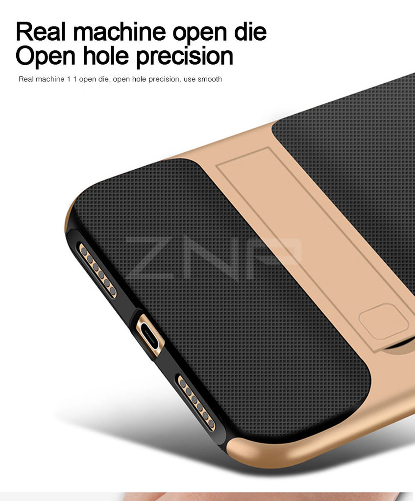 iPhone X 10 Case Cover Kickstand PC+TPU Shock Proof Holder Phone Cases