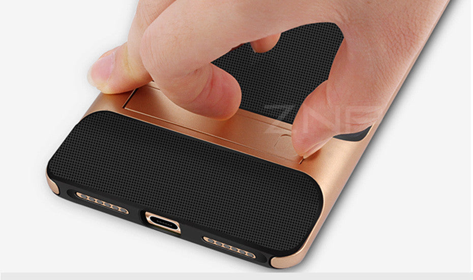 iPhone X 10 Case Cover Kickstand PC+TPU Shock Proof Holder Phone Cases
