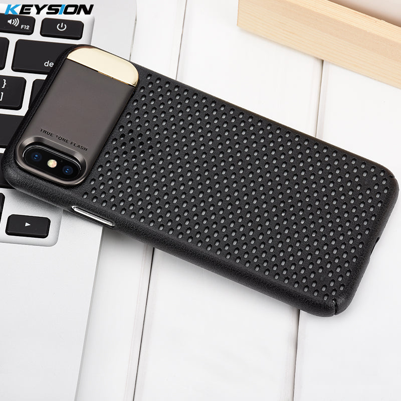 Zinc Alloy Kickstand Case For Apple iPhone X Honeycomb Hollow Heat Dissipation Stand Cover Armor Case