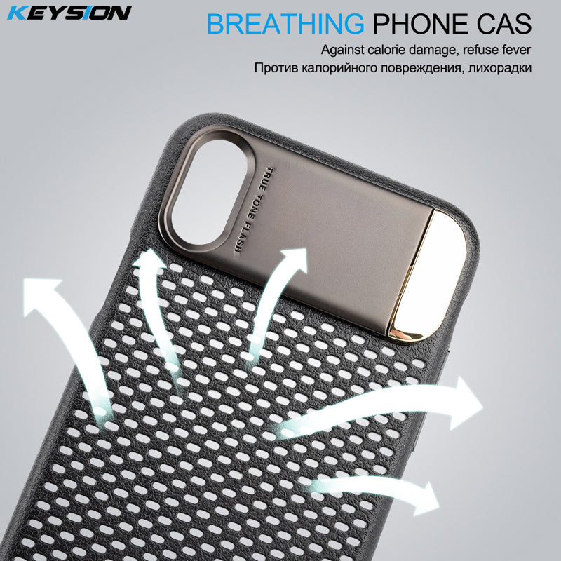 Zinc Alloy Kickstand Case For Apple iPhone X Honeycomb Hollow Heat Dissipation Stand Cover Armor Case