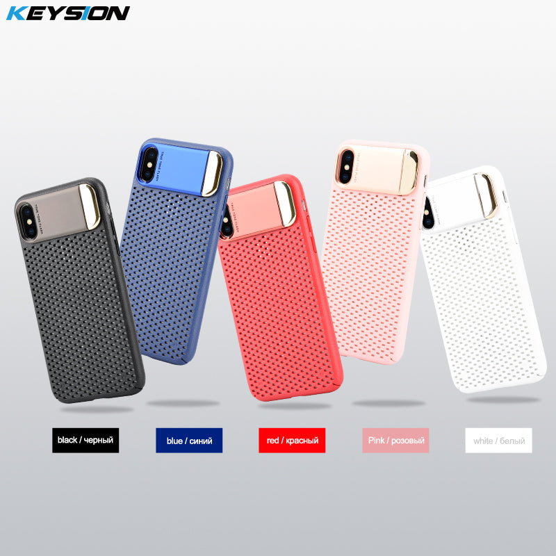 Zinc Alloy Kickstand Case For Apple iPhone X Honeycomb Hollow Heat Dissipation Stand Cover Armor Case