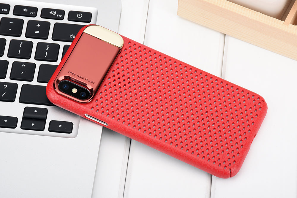 Zinc Alloy Kickstand Case For Apple iPhone X Honeycomb Hollow Heat Dissipation Stand Cover Armor Case