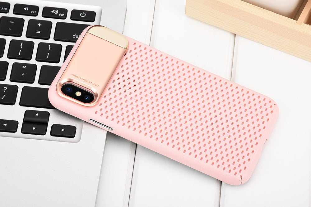 Zinc Alloy Kickstand Case For Apple iPhone X Honeycomb Hollow Heat Dissipation Stand Cover Armor Case