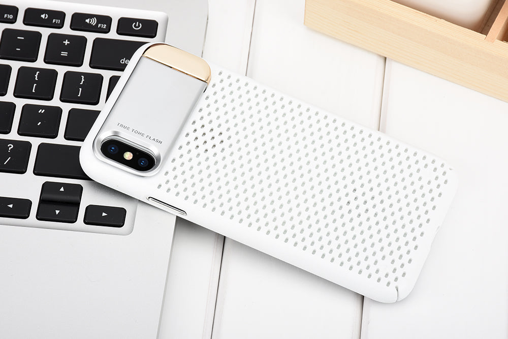 Zinc Alloy Kickstand Case For Apple iPhone X Honeycomb Hollow Heat Dissipation Stand Cover Armor Case