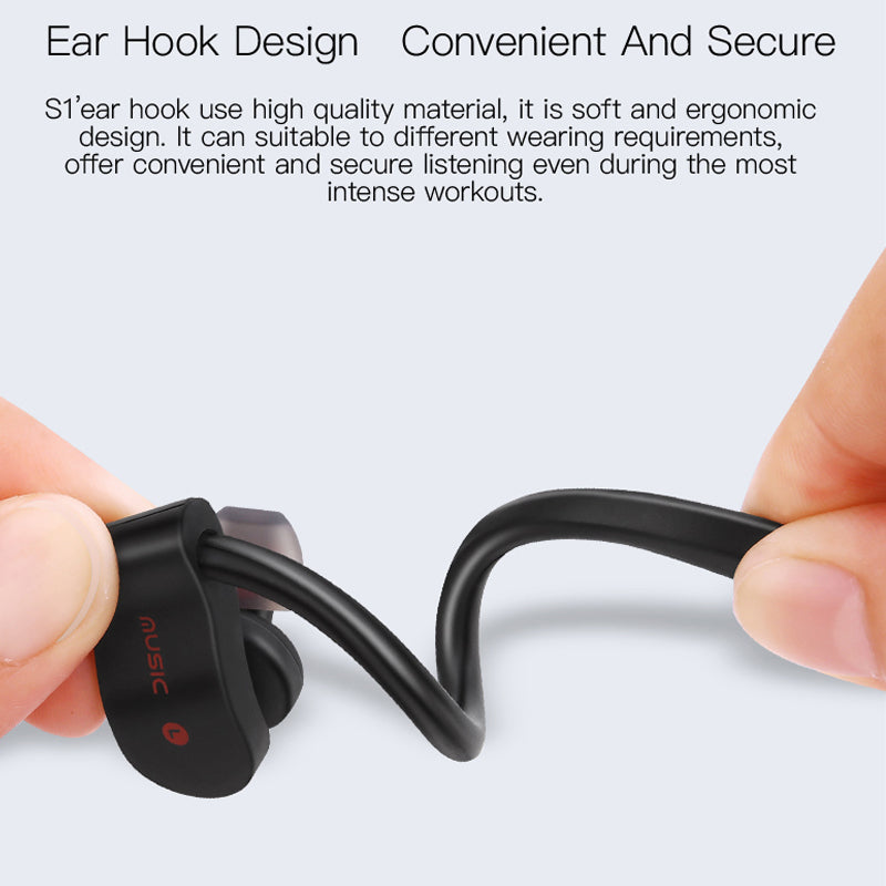 JESBOD S1 Bluetooth V4.1 Headphones Wireless Sports Earphones Sweatproof Headsets Aptx 3D Stereo Sound Earbuds for all phones PC