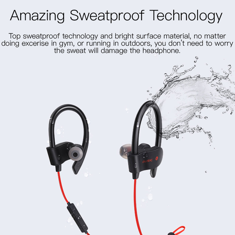 JESBOD S1 Bluetooth V4.1 Headphones Wireless Sports Earphones Sweatproof Headsets Aptx 3D Stereo Sound Earbuds for all phones PC