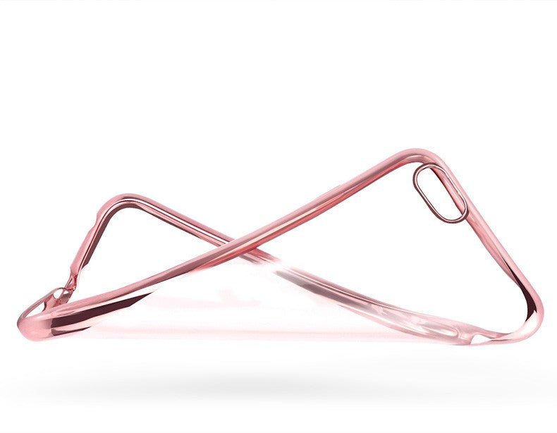 Kerzzil Luxury Clear TPU Phone Case For iPhone 7 & 8 Plus 6 6s 6 Plus SE X 5s Silicone Soft Plating Back Cover With Bling Card